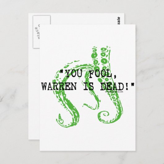 Warren is dood H. P. Lovecraft Briefkaart (Voorkant / Achterkant)