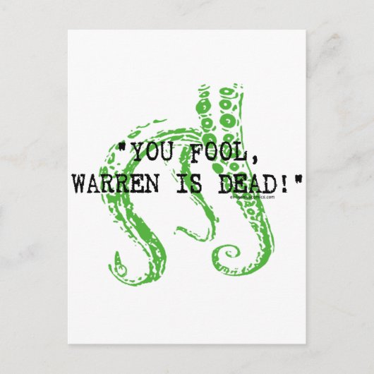 Warren is dood H. P. Lovecraft Briefkaart (Voorkant)