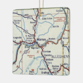 Warren PA kaart Keramisch Ornament (Links)