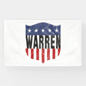 WARREN sterren en strepen Spandoek (Horizontaal)