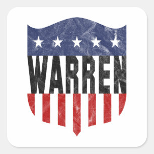 WARREN sterren en strepen Vierkante Sticker