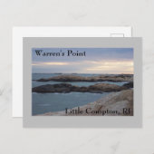 Warren's Point Beach, Little Compton, RI Briefkaart (Voorkant / Achterkant)