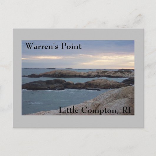 Warren's Point Beach, Little Compton, RI Briefkaart (Voorkant)