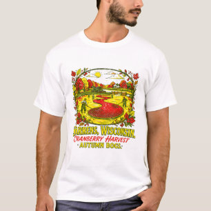 Warrens Wisconsin Veenbes Oogst Herfst Moerassen T-shirt