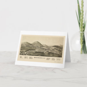 Warrensburg, carte panoramique de NY - 1891