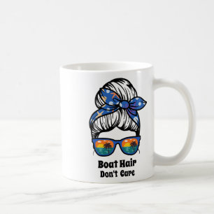 Warrig haar maakt niet uit rommelige knot strand g koffiemok