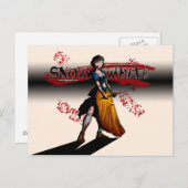 warrige sneeuwwitkaart briefkaart (Voorkant / Achterkant)