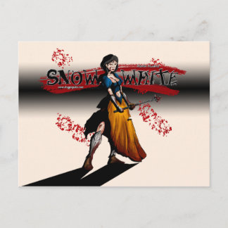 warrige sneeuwwitkaart briefkaart