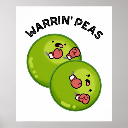 Warrin Peace Funny Pea Pun Poster (Voorkant)