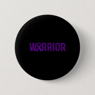Warrior alvleesklier kankerbewustzijn ronde button 5,7 cm