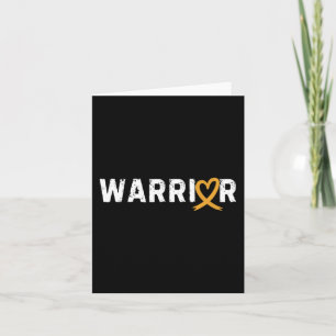 Warrior Appendix Cancer Fighter Heart Amber Ribbon Kaart