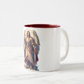 Warrior Archangel Michael Coffee Mug Tweekleurige Koffiemok (Voorkant rechts)
