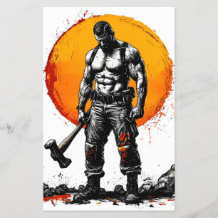 Warrior Barbarian middeleeuwse fantasie Hummer Kra Flyer