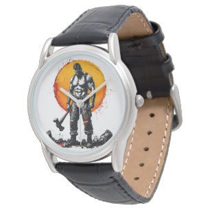 Warrior Barbarian middeleeuwse fantasie Hummer Kra Horloge