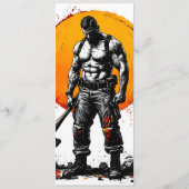 Warrior Barbarian middeleeuwse fantasie Hummer Kra Menu (Voorkant)