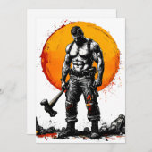 Warrior Barbarian middeleeuwse fantasie Hummer Kra Programma (Voorkant / Achterkant)