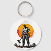 Warrior Barbarian middeleeuwse fantasy Hummer Sleu Sleutelhanger (Voorkant)