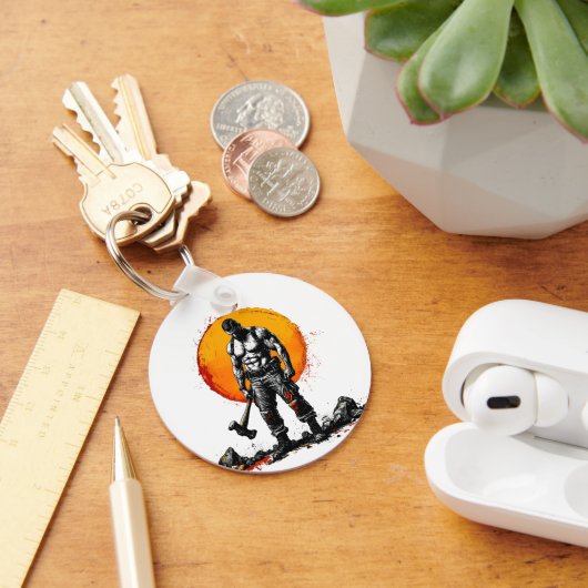 Warrior Barbarian middeleeuwse fantasy Hummer Sleu Sleutelhanger (Bureau)