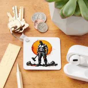 Warrior Barbarian middeleeuwse fantasy Hummer Sleu Sleutelhanger