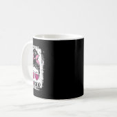 Warrior Breast Cancer Awareness Pink Ribbons Messi Koffiemok (Voorkant links)
