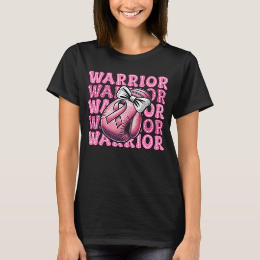 Warrior Breast Cancer Bewustheid T-shirt (Voorkant)