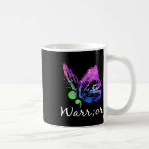 Warrior Butterfly Semicolon Suicide Prevention Awa Koffiemok