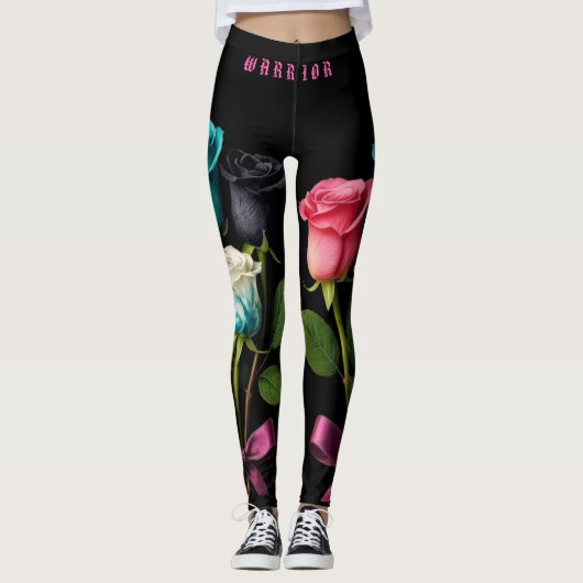 Warrior Cancer Awareness Leggings style 3 (Voorkant)