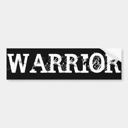 Warrior Cancer Bumpersticker (Voorkant)
