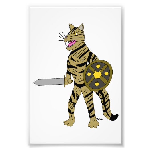 Warrior Cat Foto Afdruk (Voorkant)