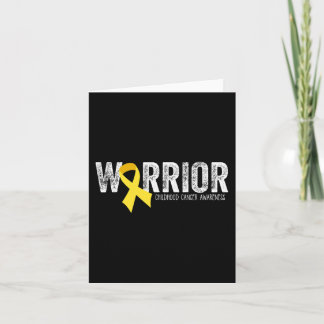 Warrior Childhood Cancer Awareness Ribbon Ki Kaart