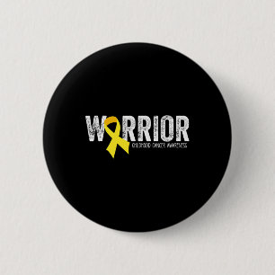 Warrior Childhood Cancer Awareness Ribbon Ki Ronde Button 5,7 Cm