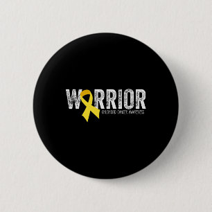 Warrior Childhood Cancer Awareness Ribbon Ki Ronde Button 5,7 Cm