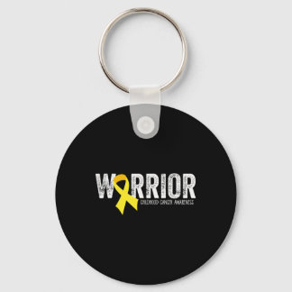 Warrior Childhood Cancer Awareness Ribbon Ki Sleutelhanger