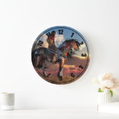 Warrior en oorlogspaard grote klok (Huis)