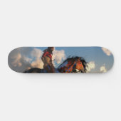 Warrior en oorlogspaard skateboard (Horizontaal)