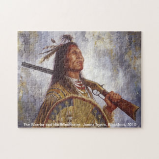 Warrior en Zijne Winchester, Inheemse Amerikaanse  Legpuzzel