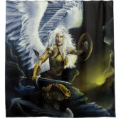 Warrior Fantasy Engel Zwaard Douchegordijn (Voorkant)