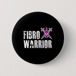 Warrior - Fibromyalgie Bewustzijnsvechter 1 Ronde Button 5,7 Cm