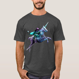 Warrior Frog Riding Eenhoorn T-shirt