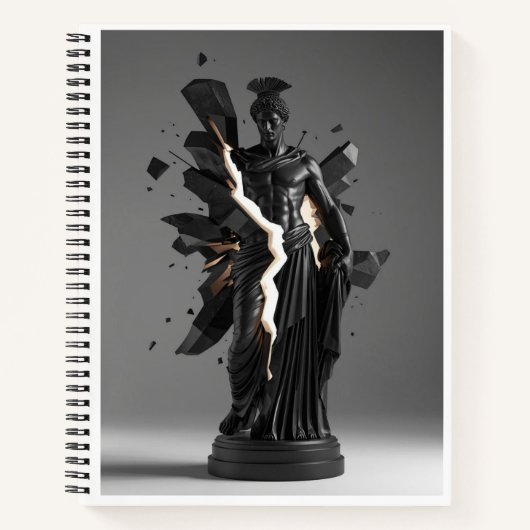Warrior Geometric Graphite Abstract Notebook Notitieboek (Voorkant)