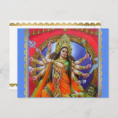Warrior Goddess Durga Shakti Briefkaart (Voorkant / Achterkant)