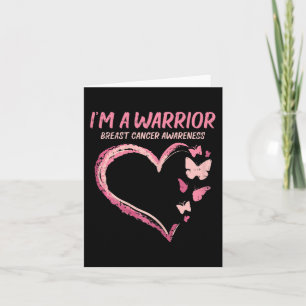 Warrior Heart Butterfly Breast Cancer Awareness Wo Kaart
