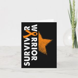 Warrior Hope Oranje Lint Leukemie Bloedkanker A Kaart