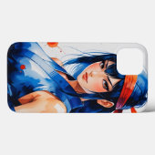 Warrior in Indigo Flames Case-Mate iPhone Case (Achterkant (horizontaal))