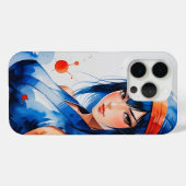 Warrior in Indigo Flames Case-Mate iPhone Case (Achterkant (horizontaal))