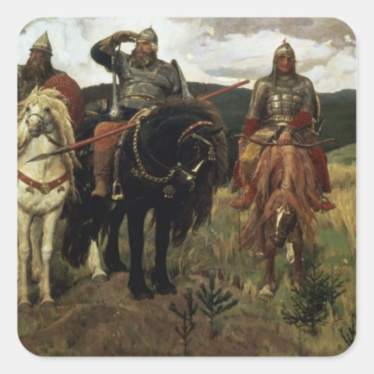 Warrior Knachten, 1881-98 Vierkante Sticker (Voorkant)