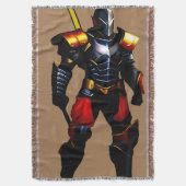 Warrior Knight Throw Blanket Deken (Voorkant Verticaal)