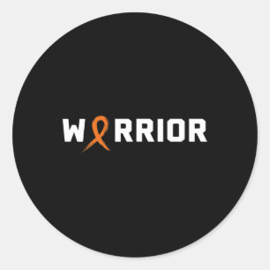 WARRIOR LEUKEMIA SHIRT - Blood Cancer Awareness Ronde Sticker
