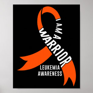 Warrior Leukemie Bewustzijn Bloedkanker Chemothera Poster