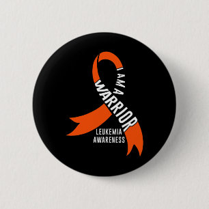 Warrior Leukemie Bewustzijn Bloedkanker Chemothera Ronde Button 5,7 Cm